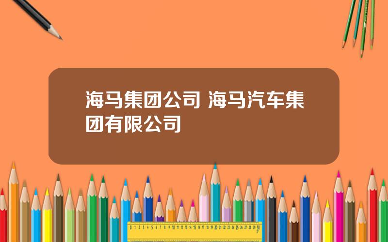 海马集团公司 海马汽车集团有限公司